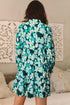 Floral Tiered Button Front Mini Shirt Dress