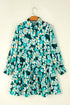 Floral Tiered Button Front Mini Shirt Dress
