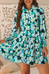 Floral Tiered Button Front Mini Shirt Dress