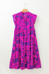 Floral Tiered Frilled Trim Flutter Sleeve Maxi Dress