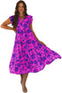 Floral Tiered Frilled Trim Flutter Sleeve Maxi Dress