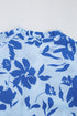 Floral Tiered Frilled Trim Flutter Sleeve Maxi Dress