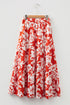 Floral Western Cowgirl High Split Maxi Skirt
