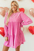 Flounce Sleeve Tie Ruffled Velvet Mini Dress
