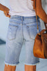 Flower Leopard Patchwork Distressed Denim Graphic Pants