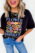 Flower Market Letter Print Cotton Blend Graphic Tee