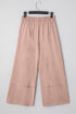 Flower Patch Washed Terry Cropped Wide Leg Pants