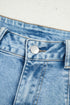 Flower Patched Cropped High Waist Denim Jeans
