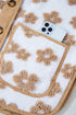 Flower Pattern Button Up Sherpa Fleece Jacket