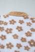 Flower Pattern Button Up Sherpa Fleece Jacket