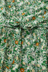 Flower Print Flutter Sleeve V Neck Sashed Ruffled Mini Dress