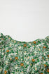 Flower Print Flutter Sleeve V Neck Sashed Ruffled Mini Dress