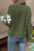 Flower Sleeve Drop Shoulder Sweater