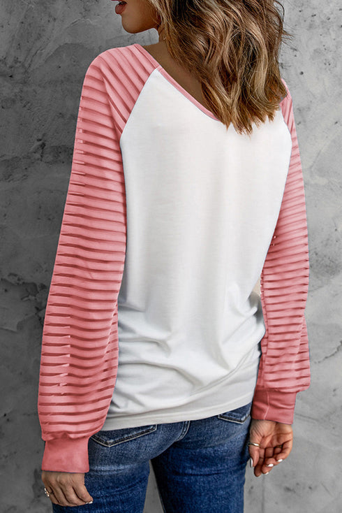 Flower Truck Graphic Striped Long Sleeve Tee