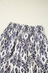 Flowy Bohemian Pattern Print High Waisted Wide Leg Pants
