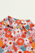 Flowy Floral Print Collared Tiered Midi Dress