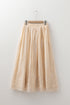 Flowy Solid Embroidered Mesh Overlay Long Skirt