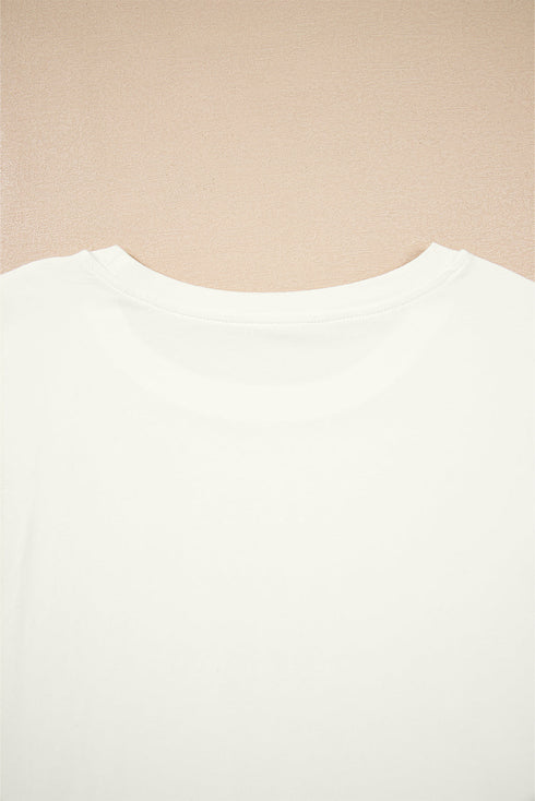Flutter Sleeve Round Neck Relaxed Fit Woven Top