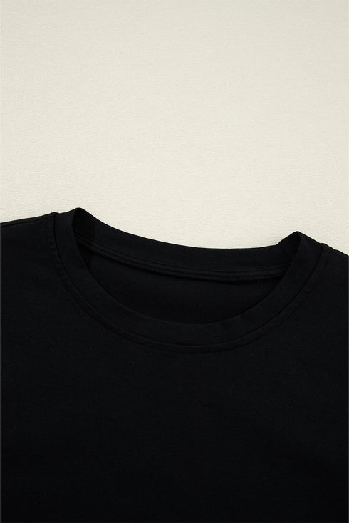 Flutter Sleeve Round Neck Relaxed Fit Woven Top