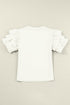 Flutter Sleeve Round Neck Relaxed Fit Woven Top
