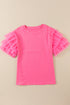 Flutter Sleeve Round Neck Relaxed Fit Woven Top