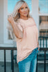 Flutter Sleeves Sheer Textured Babydoll Top