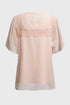 Flutter Sleeves Sheer Textured Babydoll Top