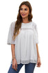 Flutter Sleeves Sheer Textured Babydoll Top