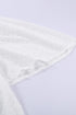 Flutter Sleeves Sheer Textured Babydoll Top