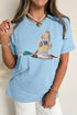 Flying Mallard Print Western Outdoor Casual Graphic Tee