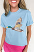 Flying Mallard Print Western Outdoor Casual Graphic Tee