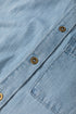 Folded Short Sleeve Patched Pocket Solid Denim Shirt