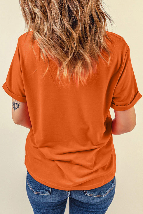 Football Graphic Short Sleeve Sporty Casual Graphic Tee