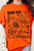 Football Graphic Short Sleeve Sporty Casual Graphic Tee