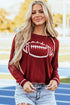 Football Graphic Thermal Knit Long Sleeve Game Day Top