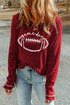 Football Graphic Thermal Knit Long Sleeve Game Day Top