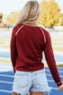 Football Graphic Thermal Knit Long Sleeve Game Day Top