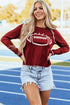 Football Graphic Thermal Knit Long Sleeve Game Day Top