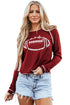 Football Graphic Thermal Knit Long Sleeve Game Day Top