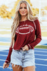 Football Graphic Thermal Knit Long Sleeve Game Day Top