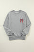 Football Laces Bow Back Graphic Pullover Sweatshirt