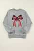 Football Laces Bow Back Graphic Pullover Sweatshirt