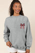 Football Laces Bow Back Graphic Pullover Sweatshirt