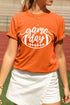 Football Print Graphic Short Sleeve Crew Neck Tee