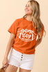 Football Print Graphic Short Sleeve Crew Neck Tee