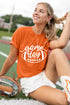 Football Print Graphic Short Sleeve Crew Neck Tee
