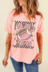 Football Season Graphic Print Short Sleeve Relaxed Shirt