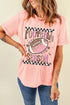 Football Season Graphic Print Short Sleeve Relaxed Shirt