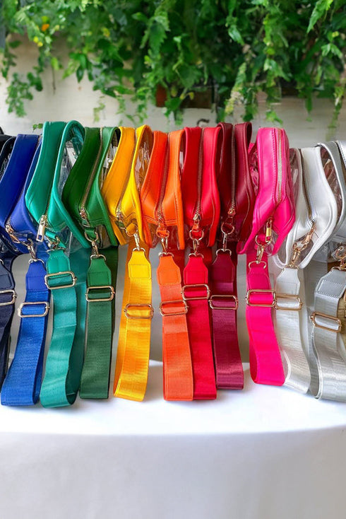 Football Shape Sequin Detail Transparent Chain Shoulder Bag
