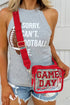 Football Shape Sequin Detail Transparent Chain Shoulder Bag
